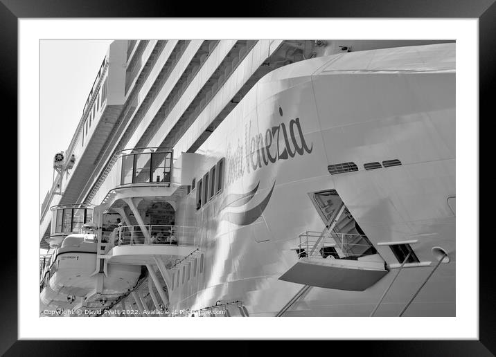 Costa Venezia Cruise Ship Framed Mounted Print by David Pyatt