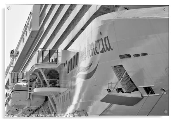 Costa Venezia Cruise Ship Acrylic by David Pyatt