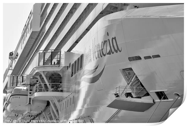 Costa Venezia Cruise Ship Print by David Pyatt