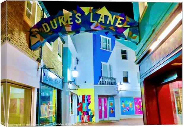 Exploring the Vibrant Dukes Lane Canvas Print by Beryl Curran