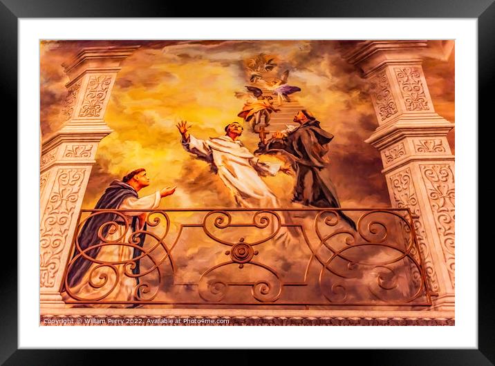 Heaven Painting St Augustine Cathedral Catholic Tucson Arizona Framed Mounted Print by William Perry