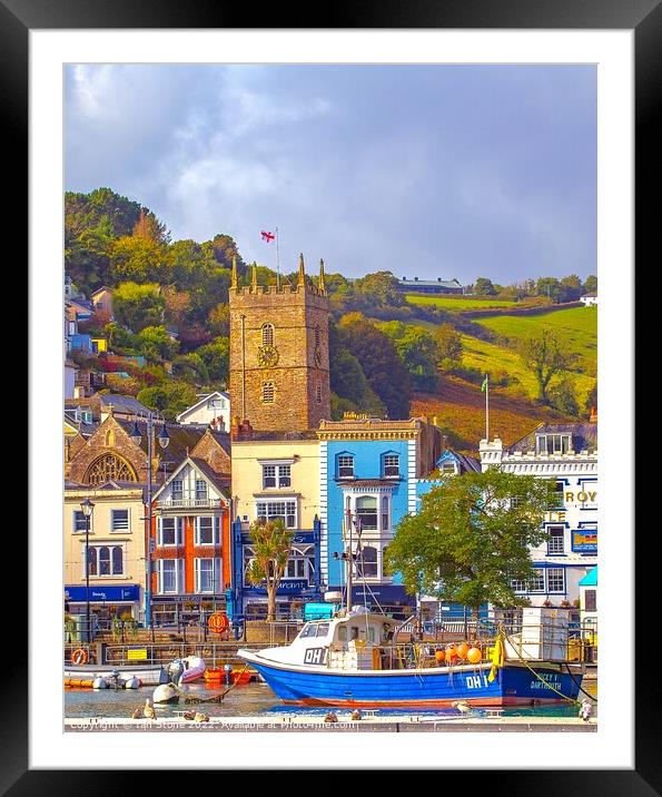 Serene Dartmouth Estuary View Framed Mounted Print by Ian Stone