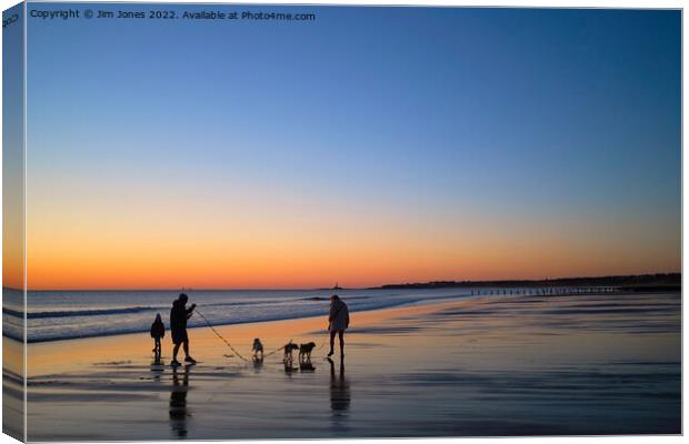 Waiting on the beach for sunrise Canvas Print by Jim Jones