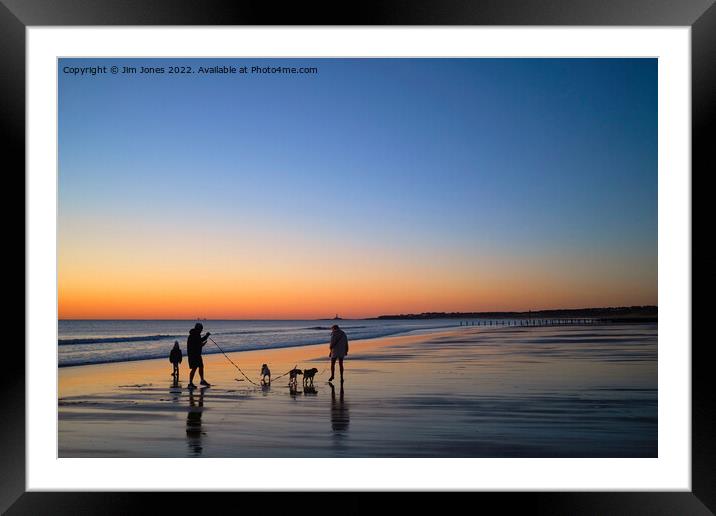 Waiting on the beach for sunrise Framed Mounted Print by Jim Jones