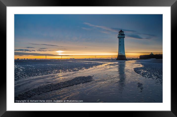 New Brighton beach Sunrise Framed Mounted Print by Richard Perks