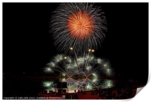 Fireworks Print by Vafa Adib