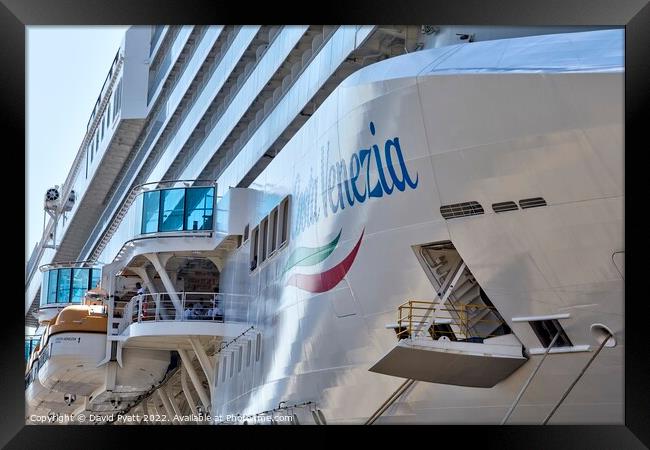 Costa Venezia Cruise Liner  Framed Print by David Pyatt