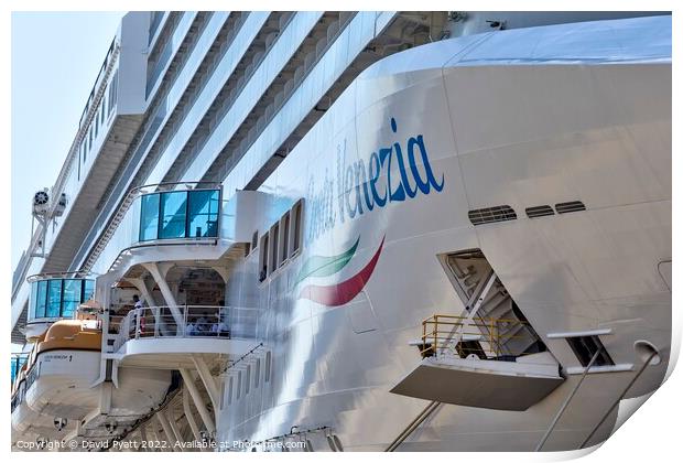 Costa Venezia Cruise Liner  Print by David Pyatt