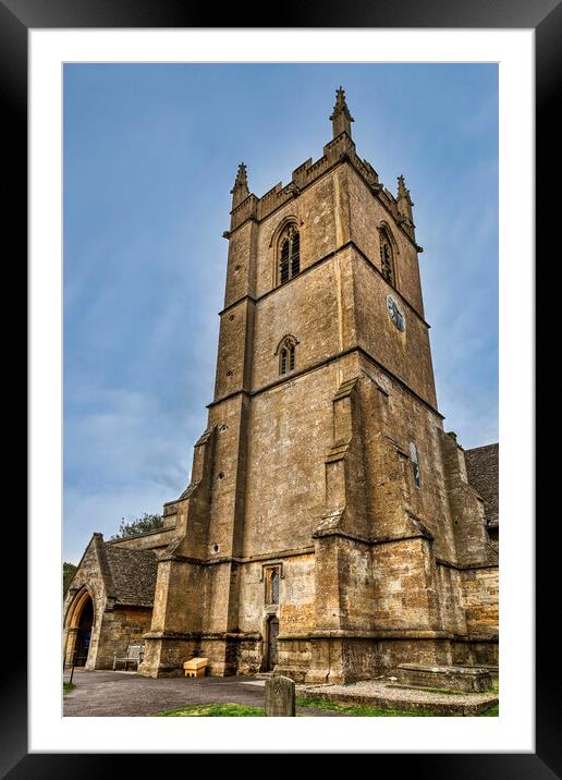 St Edward's Church, Stow-on-the-Wold Framed Mounted Print by Derek Beattie