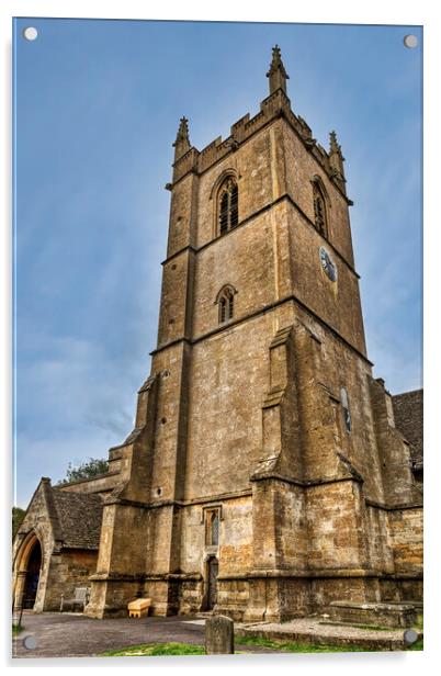 St Edward's Church, Stow-on-the-Wold Acrylic by Derek Beattie
