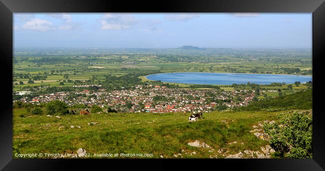 Cheddar village from above Framed Print by Timothy Large