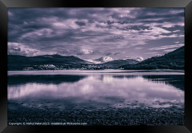 View of Fort William across from Corpach Basin on Loch Linnhe Framed Print by Mehul Patel