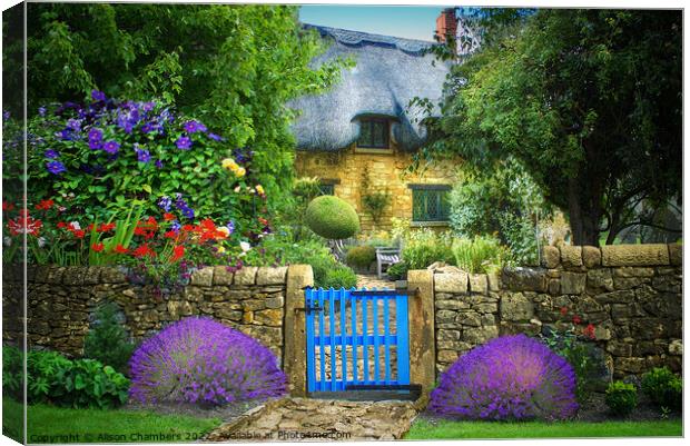 English Cottage Garden Canvas Print by Alison Chambers