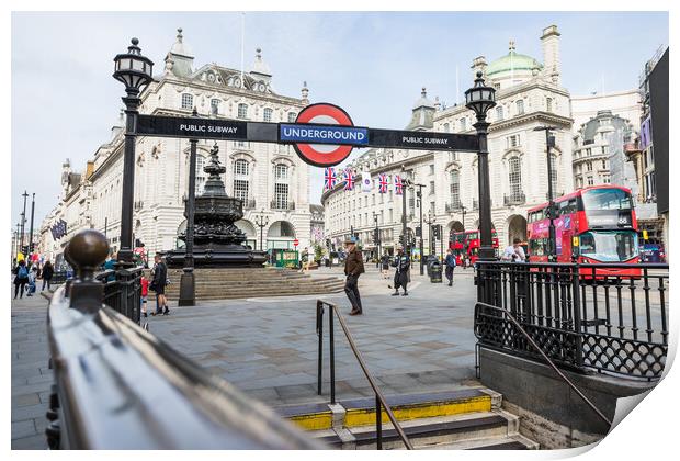 Piccadilly Circus tube entrance Print by Jason Wells