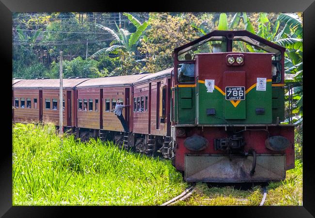The Kandy to Ella train, Sri Lanka Framed Print by Kevin Hellon