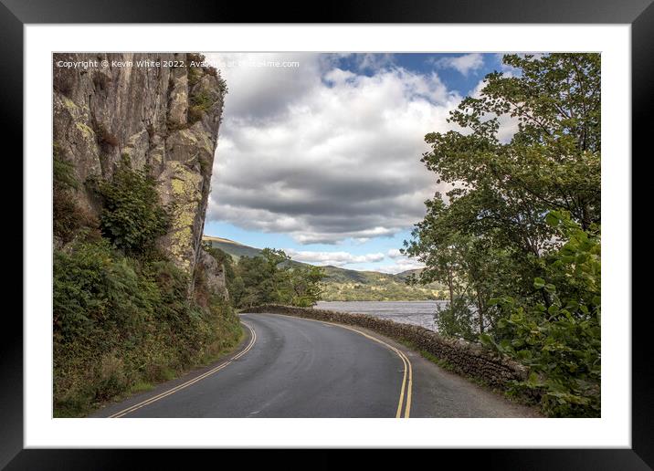 Road beside Ullswater Framed Mounted Print by Kevin White