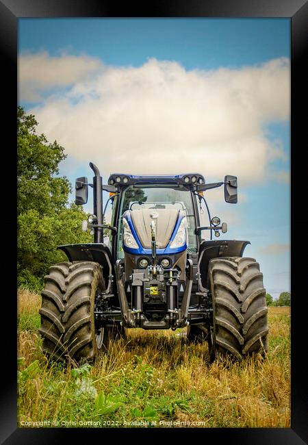 New Holland Tractor Framed Print by Chris Gurton