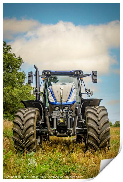 New Holland Tractor Print by Chris Gurton