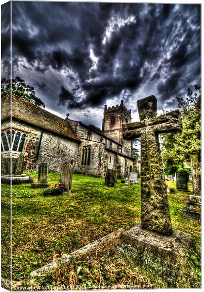 Dark over church Canvas Print by Nathan Wright