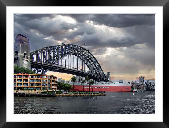 Sydney Harbour Bridge Framed Mounted Print by David Mccandlish