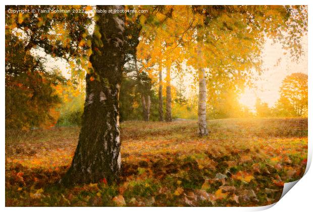 Autumn Impressions 1 Print by Taina Sohlman