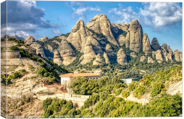 Serrated Catalan Peaks Canvas Print by Roger Mechan