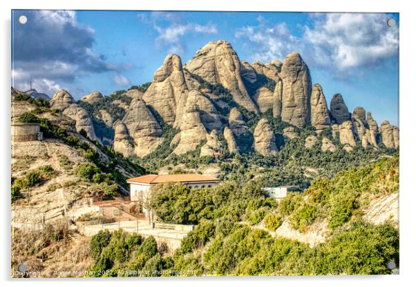 Serrated Catalan Peaks Acrylic by Roger Mechan