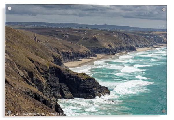 Cornish Coast Acrylic by Mark Bowman
