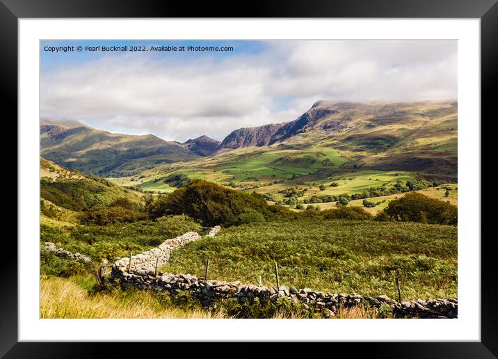 Cwm Pennant Valley Snowdonia Landscape Framed Mounted Print by Pearl Bucknall