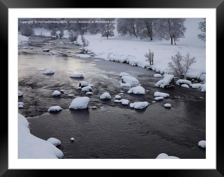 Frozen river Framed Mounted Print by Fernleafphotography 