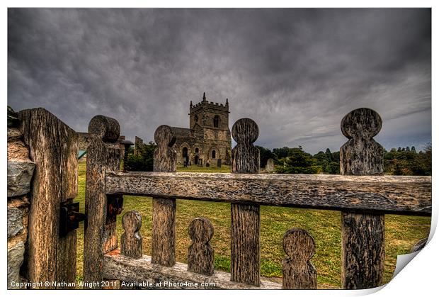 St Marys entrance Print by Nathan Wright