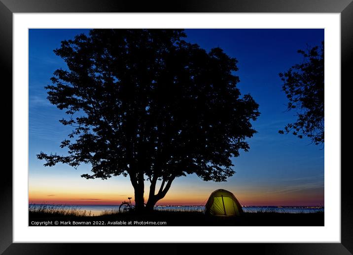 Wild Camping Framed Mounted Print by Mark Bowman