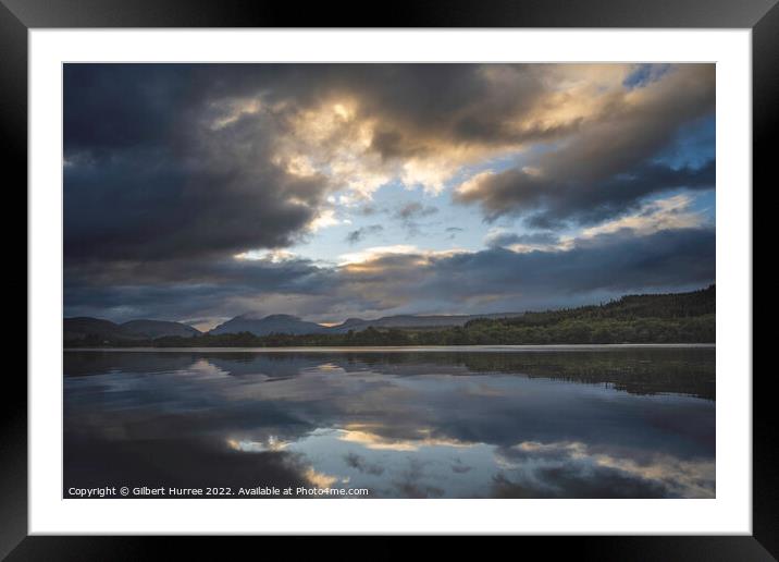 Loch Awe's Ethereal Sky Mirror Framed Mounted Print by Gilbert Hurree