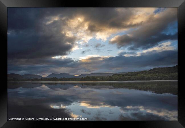 Loch Awe's Ethereal Sky Mirror Framed Print by Gilbert Hurree