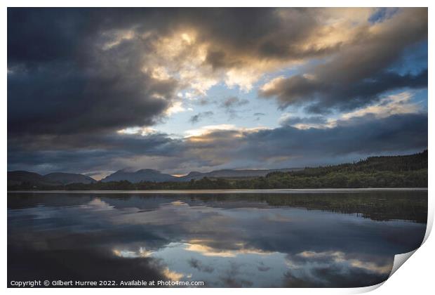 Loch Awe's Ethereal Sky Mirror Print by Gilbert Hurree