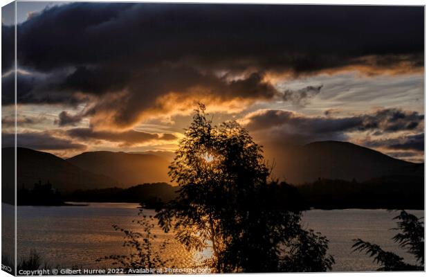 Dawn Embrace of Scottish Loch Awe Canvas Print by Gilbert Hurree