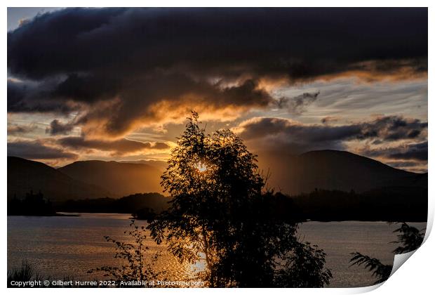 Dawn Embrace of Scottish Loch Awe Print by Gilbert Hurree