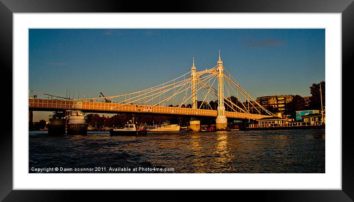 Albert Bridge Sunrise Framed Mounted Print by Dawn O'Connor