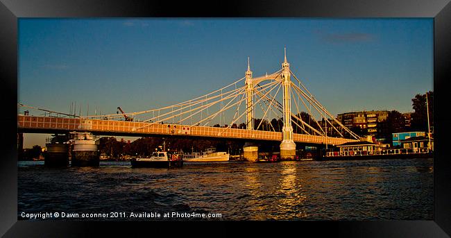 Albert Bridge Sunrise Framed Print by Dawn O'Connor