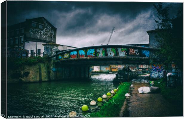 Graffiti Bridge Canvas Print by Nigel Bangert