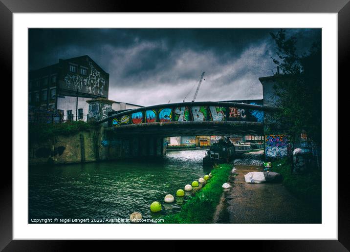 Graffiti Bridge Framed Mounted Print by Nigel Bangert