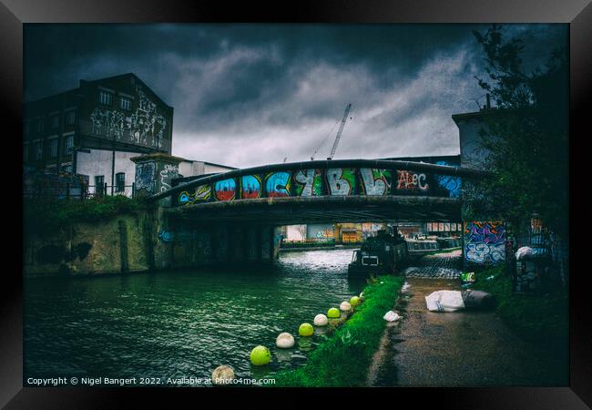 Graffiti Bridge Framed Print by Nigel Bangert