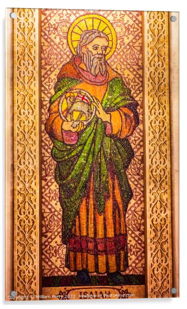 Isiah Mosaic St. Augustine Cathedral Tucson Arizona Acrylic by William Perry