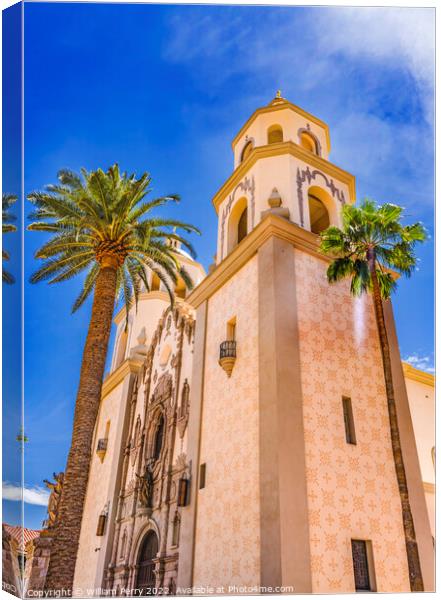 St. Augustine Cathedral Catholic Church Tucson Arizona Canvas Print by William Perry