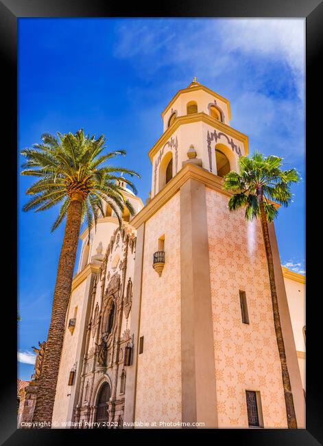 St. Augustine Cathedral Catholic Church Tucson Arizona Framed Print by William Perry
