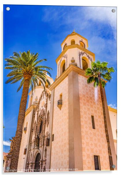 St. Augustine Cathedral Catholic Church Tucson Arizona Acrylic by William Perry