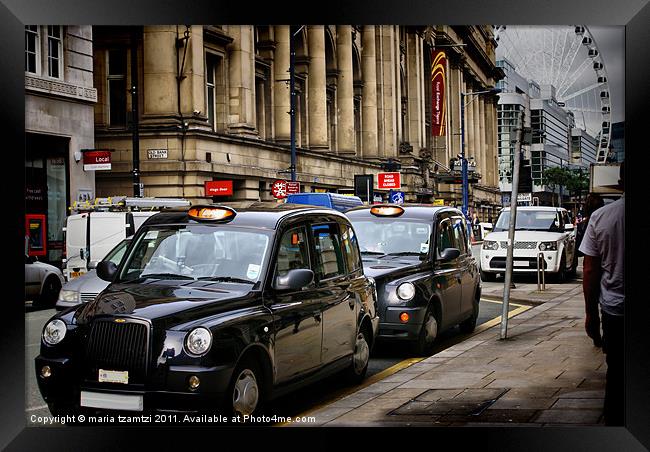 Taxi!? Framed Print by Maria Tzamtzi Photography