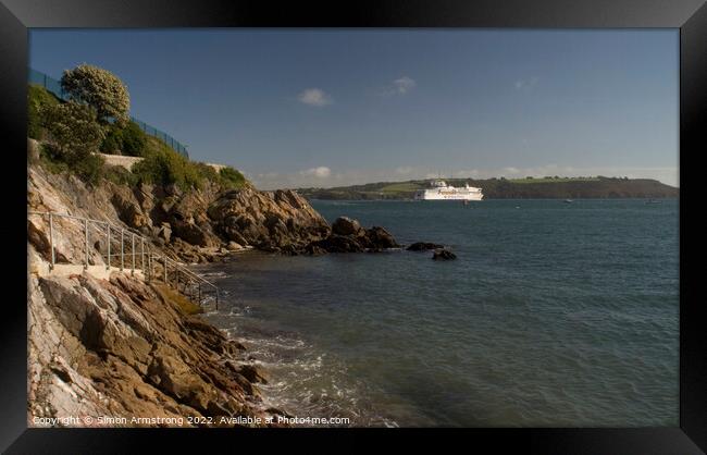 Pont Aven ferry Framed Print by Simon Armstrong