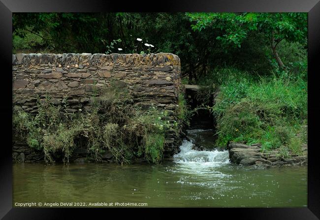 Antique Water Mill in Azenhas do Guadiana Framed Print by Angelo DeVal