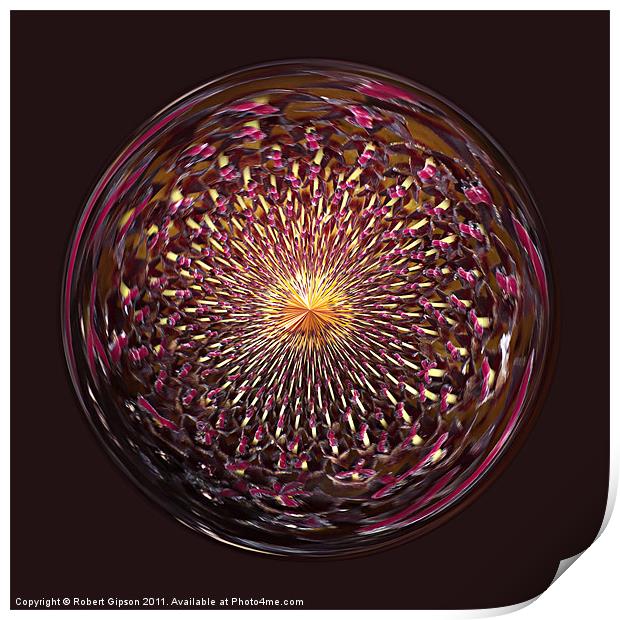 Spherical Paperweight sunflower Print by Robert Gipson